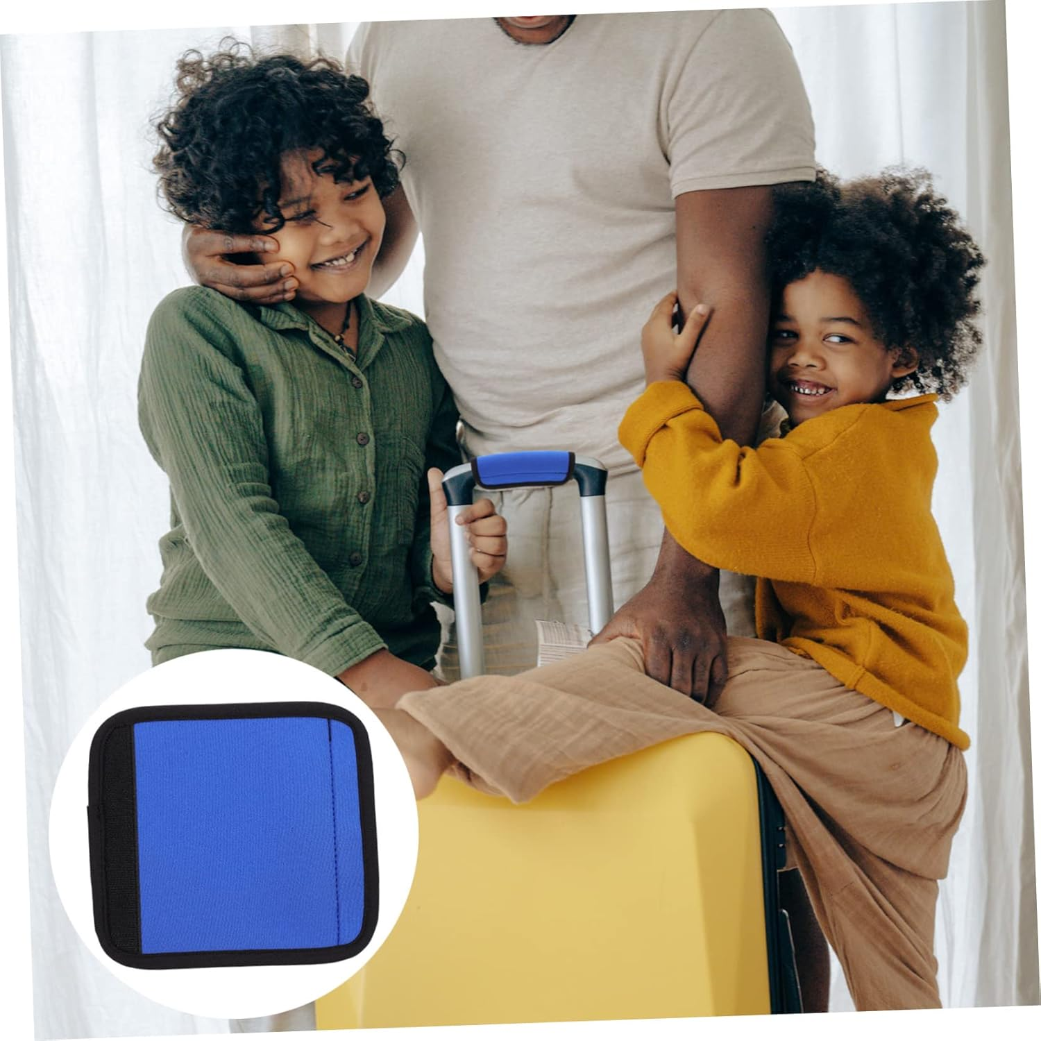 ABOOFAN 2Pcs Neoprene Luggage Handle Wraps Protection Cover for Trolley Case Grip Travel Bag Handle Identifier for Suitcase Travel Gear image number 2