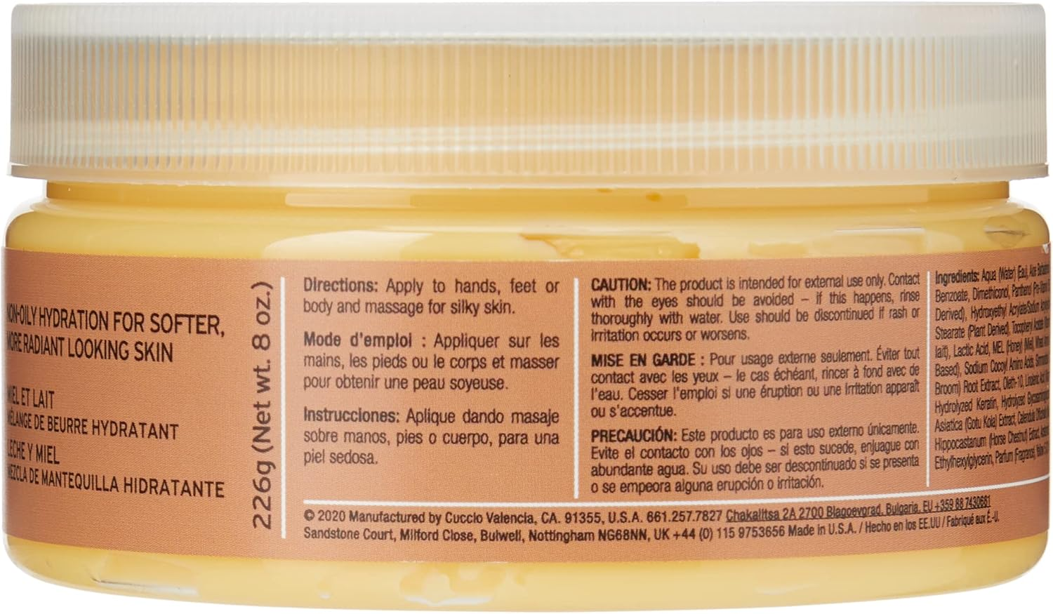 Cuccio Naturale Butter Blends - Ultra-Moisturizing, Renewing, Smoothing Scented Body Cream - Deep Hydration for Dry Skin Repair - Made with Natural Ingredients - Milk & Honey - 8 Oz image number 4