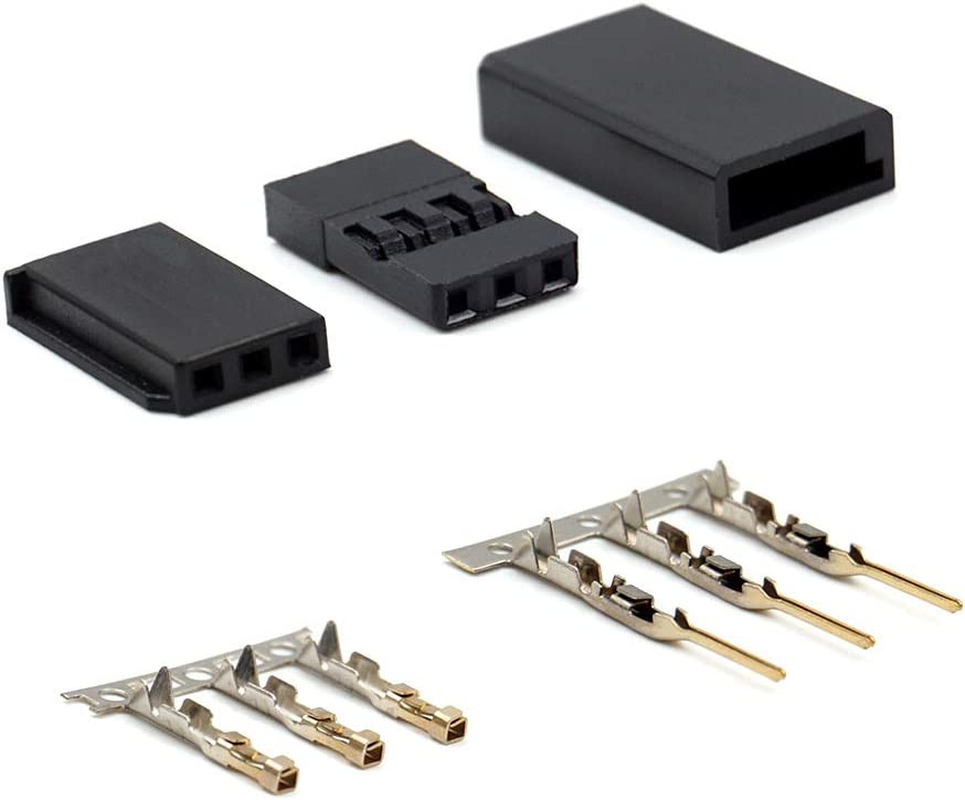 30 Sets Servo Plug Male Female Connector Crimp Pin Kit Compatible Futaba for Hitec Spektrum RC