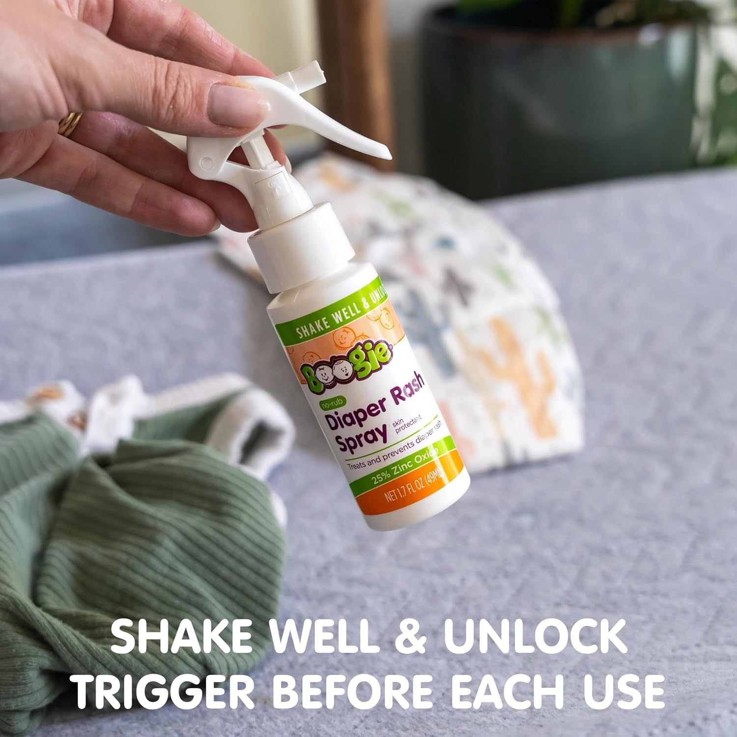Diaper Rash Cream Spray by Boogie Bottoms, Travel Friendly No-Rub Touch Free Application for Sensitive Skin, from the Maker of Boogie Wipes, over 200 Sprays per Bottle, 1.7 Oz image number 6