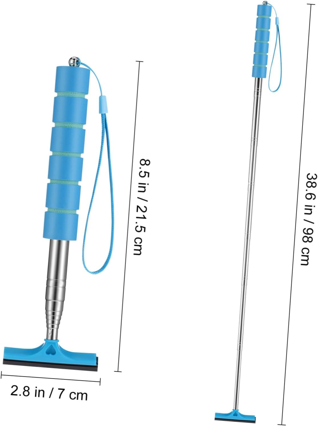 AKOOSY Retractable Car Mirror Squeegees 4Pcs Mini Telescoping Water Wipers for Side and Rear View Mirrors, Compact Car Window Cleaner Set for Automotive Exterior Care image number 5
