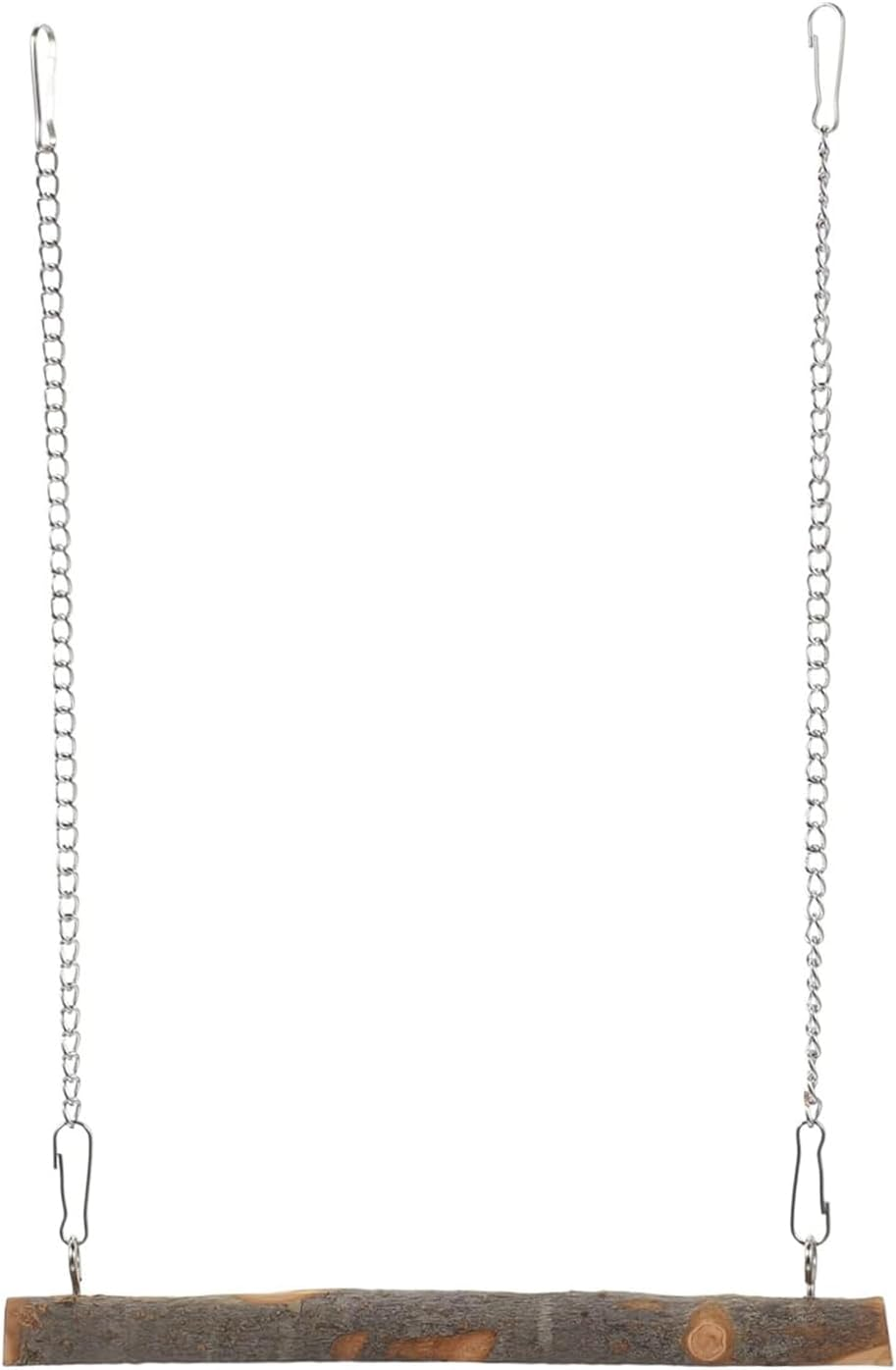 Lexziuo 1PCS Natural Wood Bird Cage Swing - Safe Chewing Perch Toy for Parakeets, Parrots & Cockatiels, Fun Training Stand with Wooden Beads for Budgies & Small Birds Interactive Play image number 3