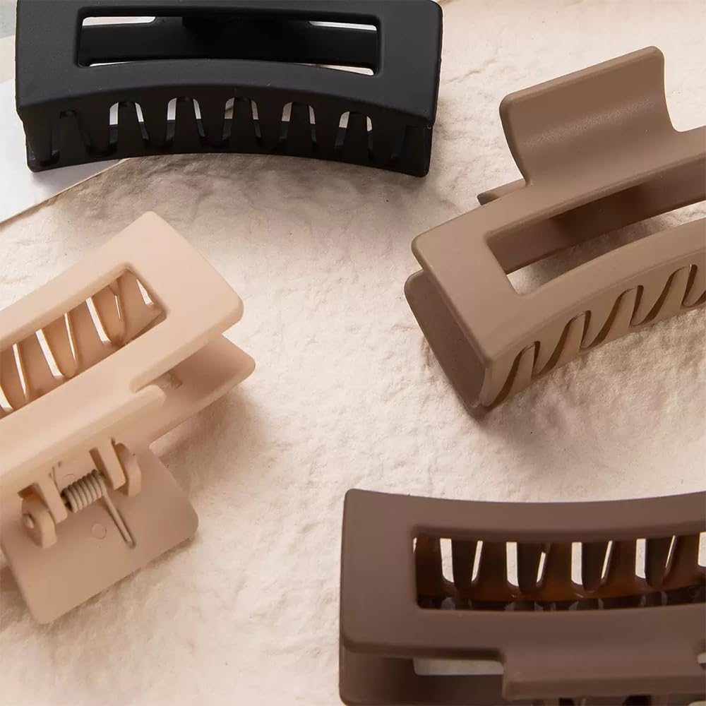 TSUOUKL Pack of 4 Extra Large Hair Clips, 13 Cm Jumbo Large Hair Clips for Thick, Long, Curly Hair, Matte Non-Slip Hair Clips, Women'S Hair with Strong Hold, XL Oversized Hair Clip image number 3