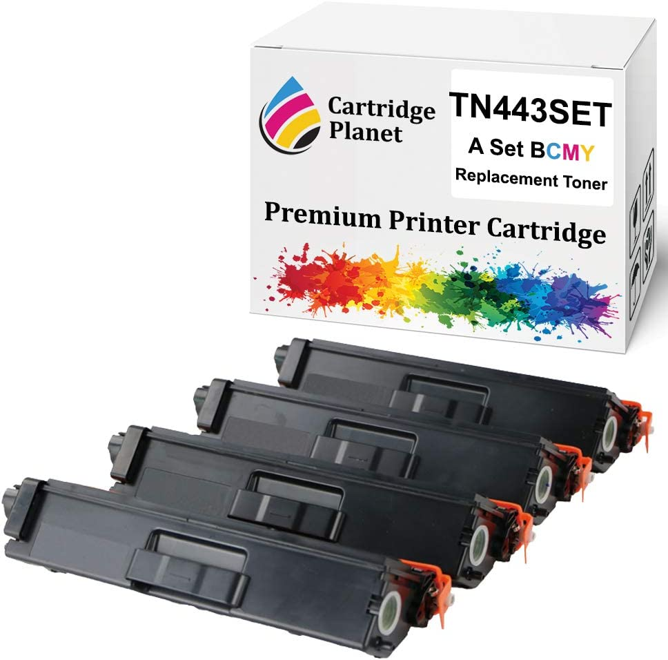 Cartridge Planet a Set BCMY Compatible Toner Cartridge for Brother TN-443 TN443BK TN443C TN443M TN443Y (4,500/4,000 (B/CMY) Pages) for HLL8260CDW HLL8360CDW MFCL8690CDW MFCL8900CDW