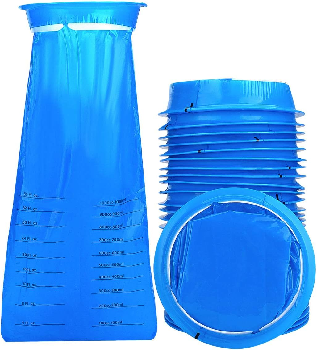 Angooni 50 Pcs Emesis Bags Disposable, Portable Vomit Bags, 1000Ml High Density Barf Bag, Leak Resistant Perfect for Air Sickness, Kids, Pregnant Women, Taxis Drivers, Car Motion Sickness image number 4
