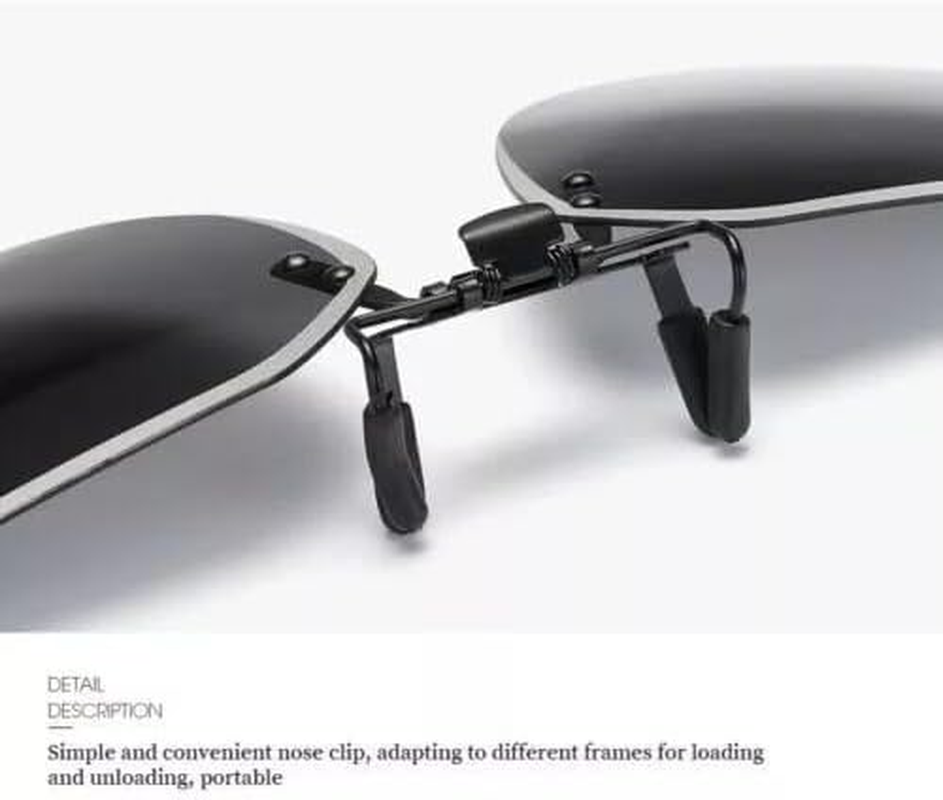 Clip-On Polarised Sunglasses, UV400 Protection, 9 Colour Options, Photochromic Lenses - Blue Pink image number 5