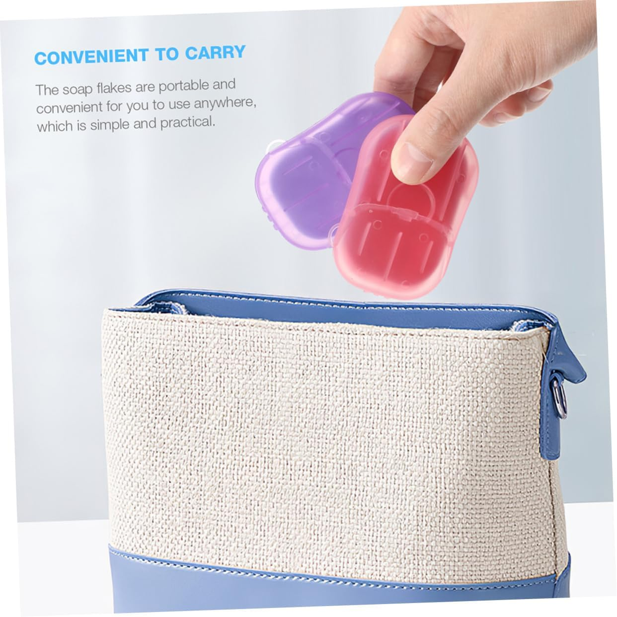 SUPVOX 12 Boxes Travel Soap Sheets for Hand Wash Rose Jasmine Lavender Milk Orange Scented Portable Cleaning for Camping Hiking Outdoor Activities image number 3