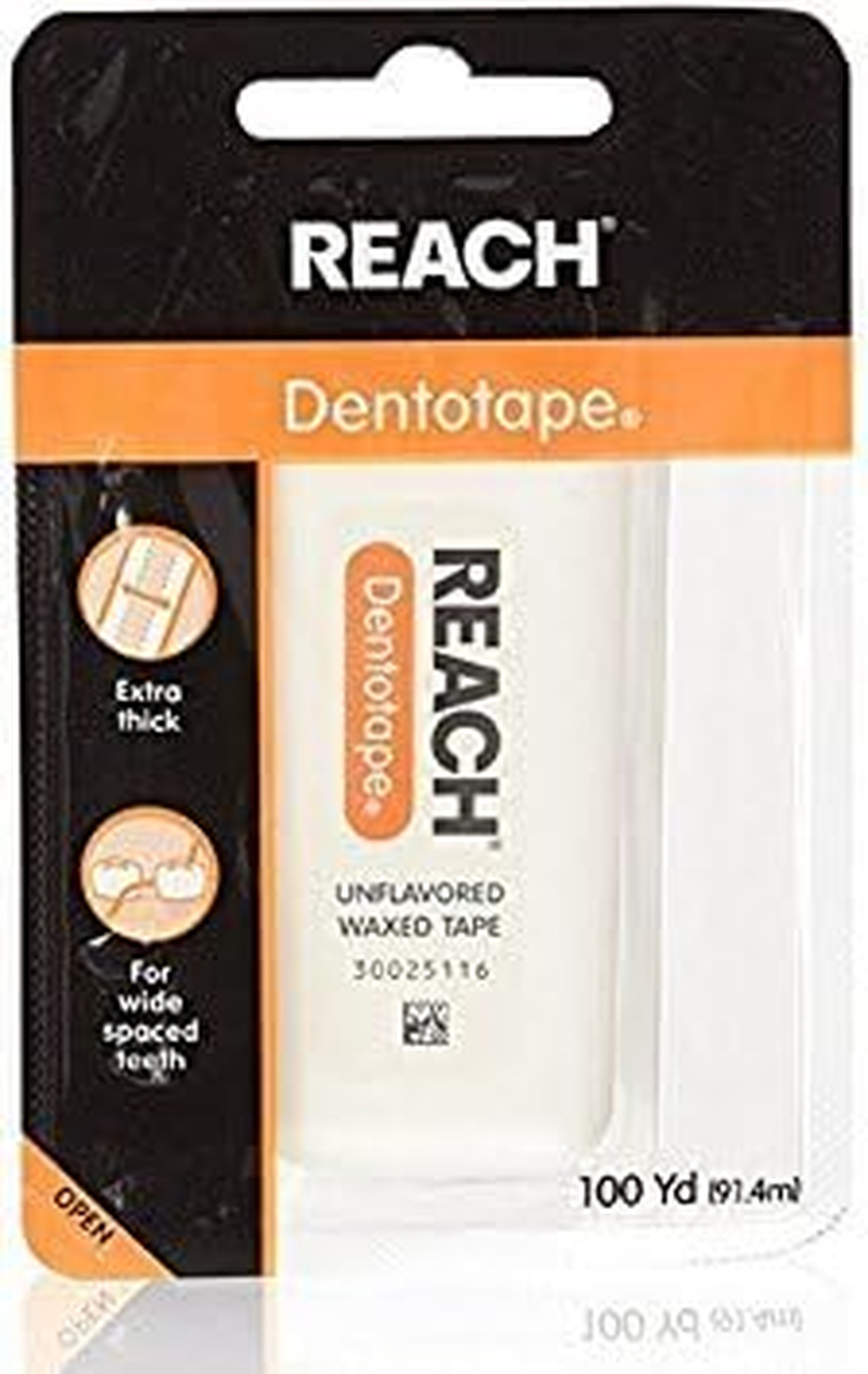 (Pack of 6) - REACH Dentotape Floss Unflavored 100 YD - Buy Packs and save (Pack of 6) image number 1