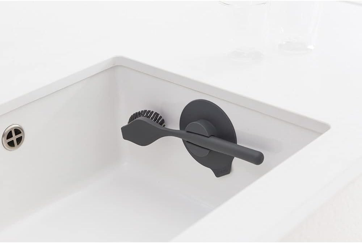 Brabantia Dish Brush with Suction Holder, Dark Grey image number 3