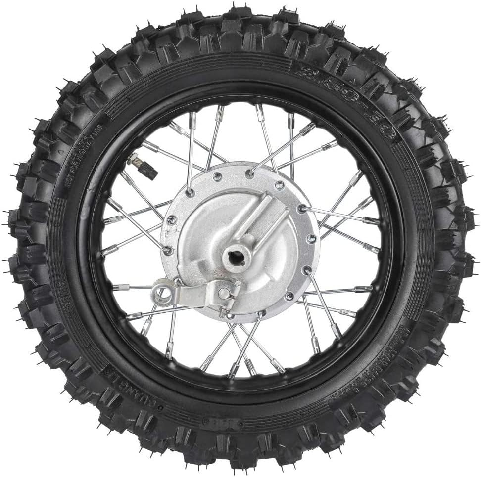 2.50-10 10" Inch Rear Back Drum Brake Wheel Tyre Tire and Rim 1.4 X 10 with 12Mm Bearing &420 Sprocket Pit Dirt Bike for Honda CRF50 Yamaha TTR50 PW50