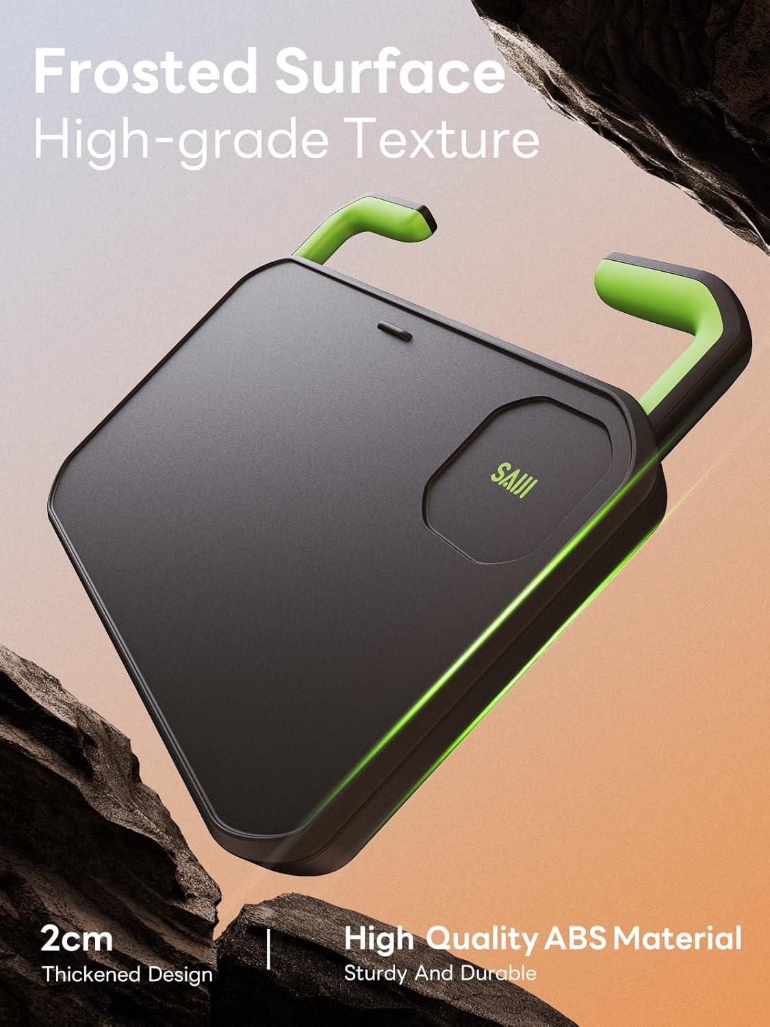 SAIJI Car Steering Wheel Desk with Retractable Slot, Car Food Tray with Anti-Scratch Silicone Steering Wheel Slot, Car Table Tray for Eating with Cup Holder, Multifunctional Travel Car Accessories image number 6