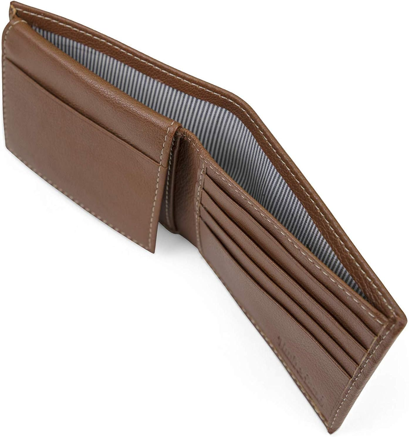 Timberland Men'S Blue Genuine Leather Slim Bifold Wallet with Flip Out ID Pocket image number 3