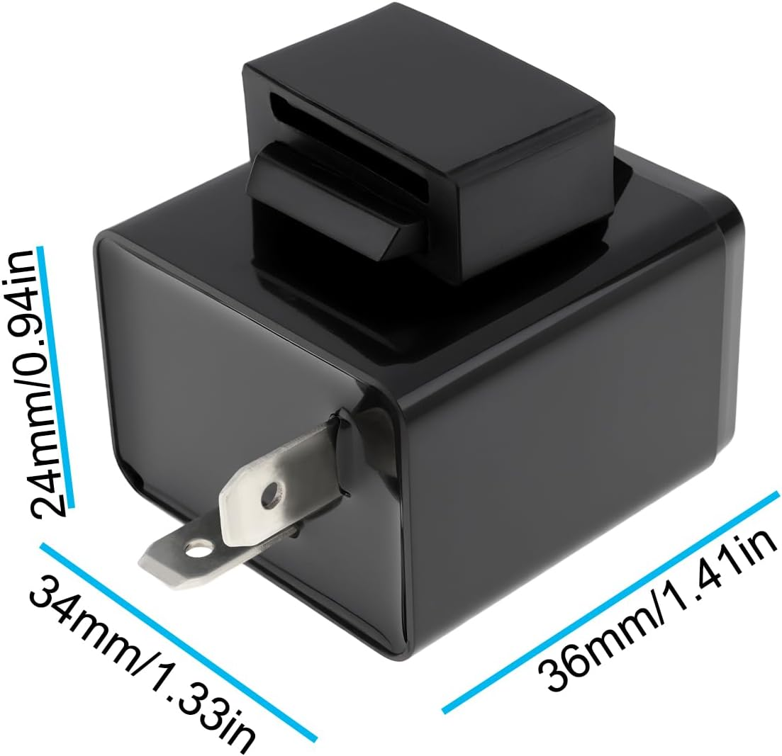 ATV 2-Pin Flasher Relay 6-12V Compatible with Shineray 250STXE 250ST-9E Spyder 200 Quad ATV image number 6