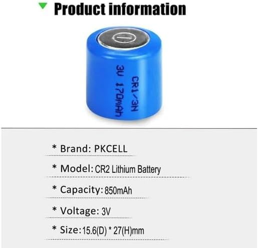 CR1/3N Lithium Replacement Battery, 3V 170Mah, Compatible with Laser Sights, Dog Training Collars, Cameras & Electronic Devices (5 Pack) image number 5