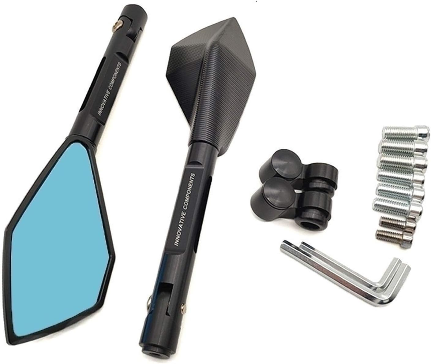 Motorcycle Mirror Cnc Aluminum Motorbike Handlebar Rearview Mirrors for Moto Dirt Bike Accessories Universal Auto Parts (Color : B-Lack) image number 2