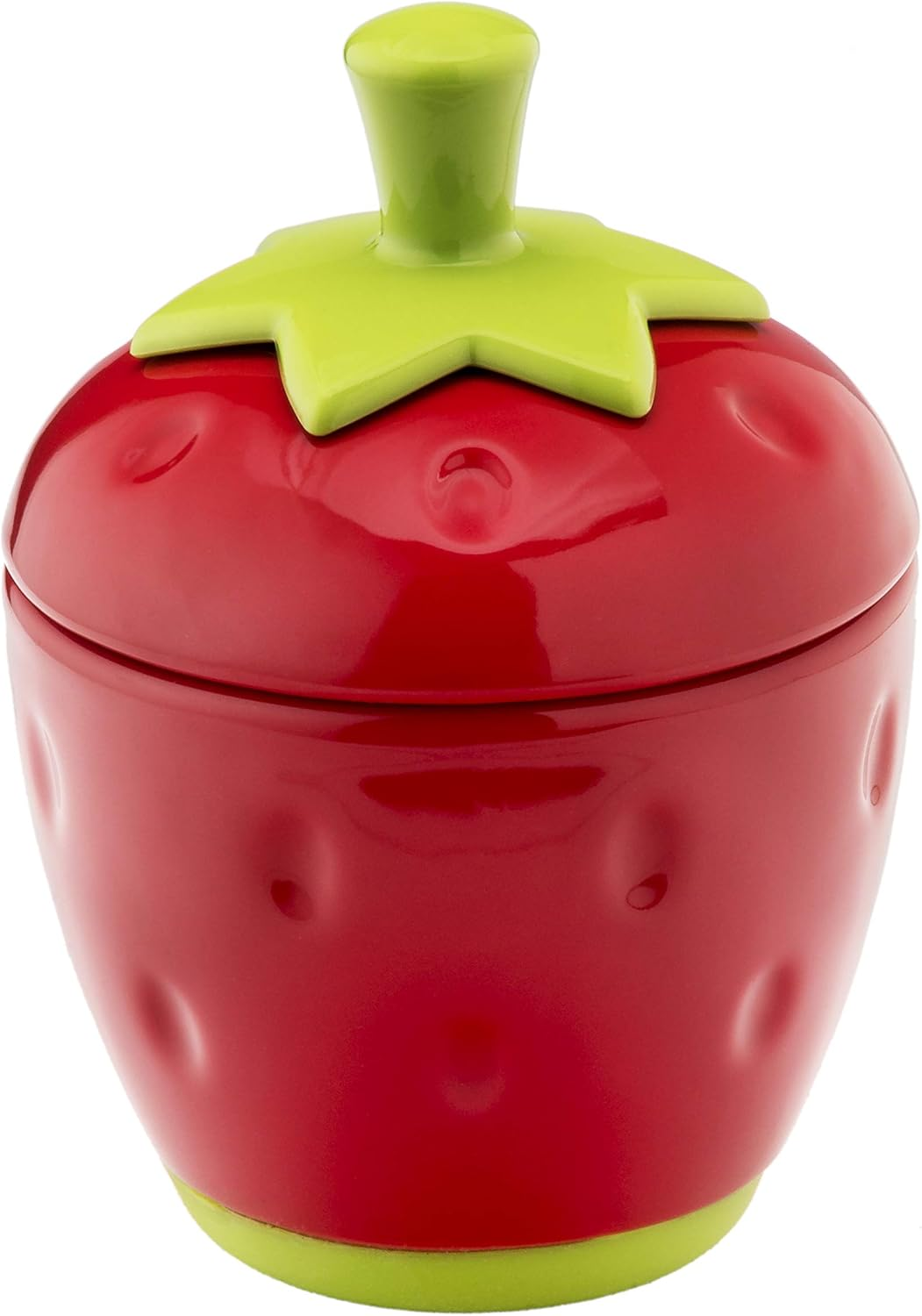 MSC International Strawberry Jam Jar with Spoon, Red/Green image number 3