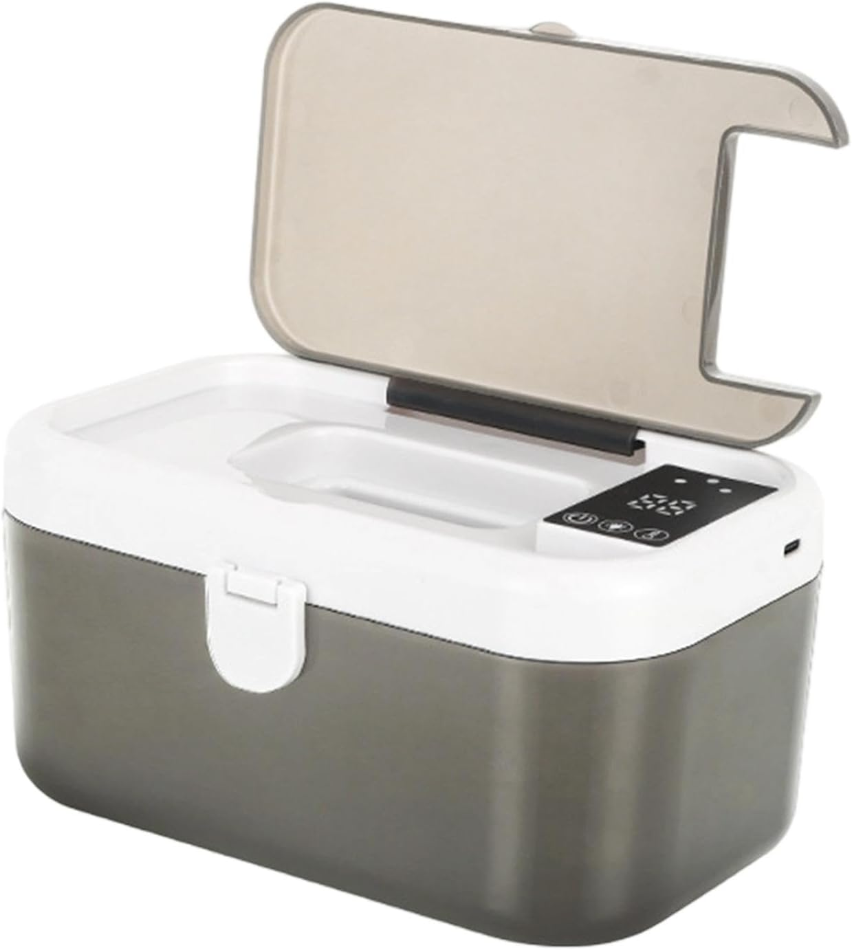 Wipe Warmer Wipes Heater Night Light Intelligent 55/60/65&deg;C Diaper Wipe Warmer Portable USB Wipes for Home Kids, White