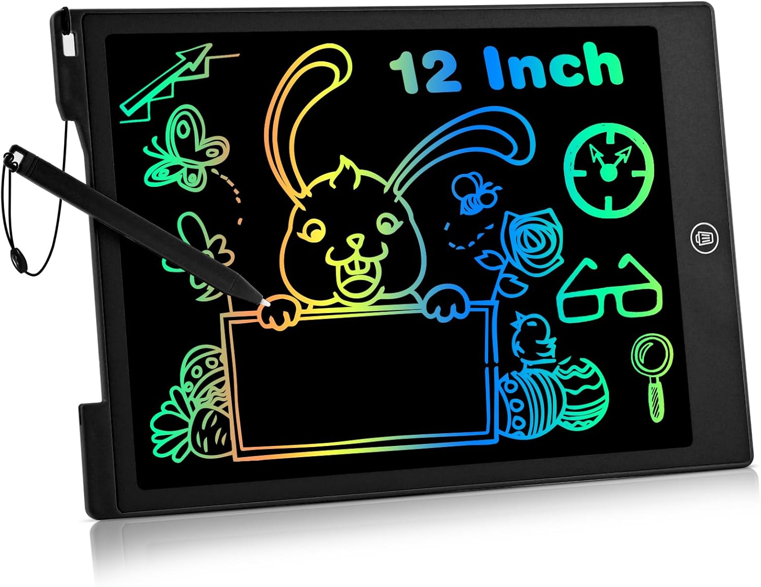 12 Inch LCD Writing Tablet for Kids Toddlers, Drawing Pad Toys for 3 4 5 6 7 8 Year Old Girls Boys, Doodle Board Travel Essentials Christmas Birthday Children Gifts