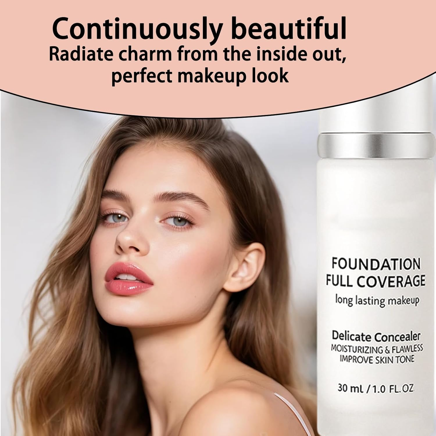 Foundation Liquid,Pack of 2, Colour Changing Foundation Makeup, White Foundation Liquid for Natural-Looking Finish, Travel-Friendly, 30Ml image number 1