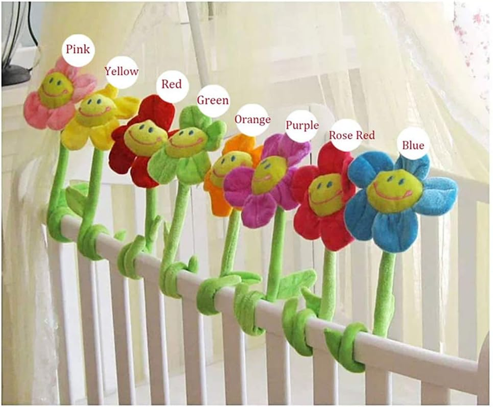16Pcs Artificial Plush Sunflower Daisy Flower Toy Bendable Curtain Buckle Tiebacks Birthday Wedding Party Gift Decor Fairy Wands Stick Performance Props Novelty School Prize Gifts image number 2