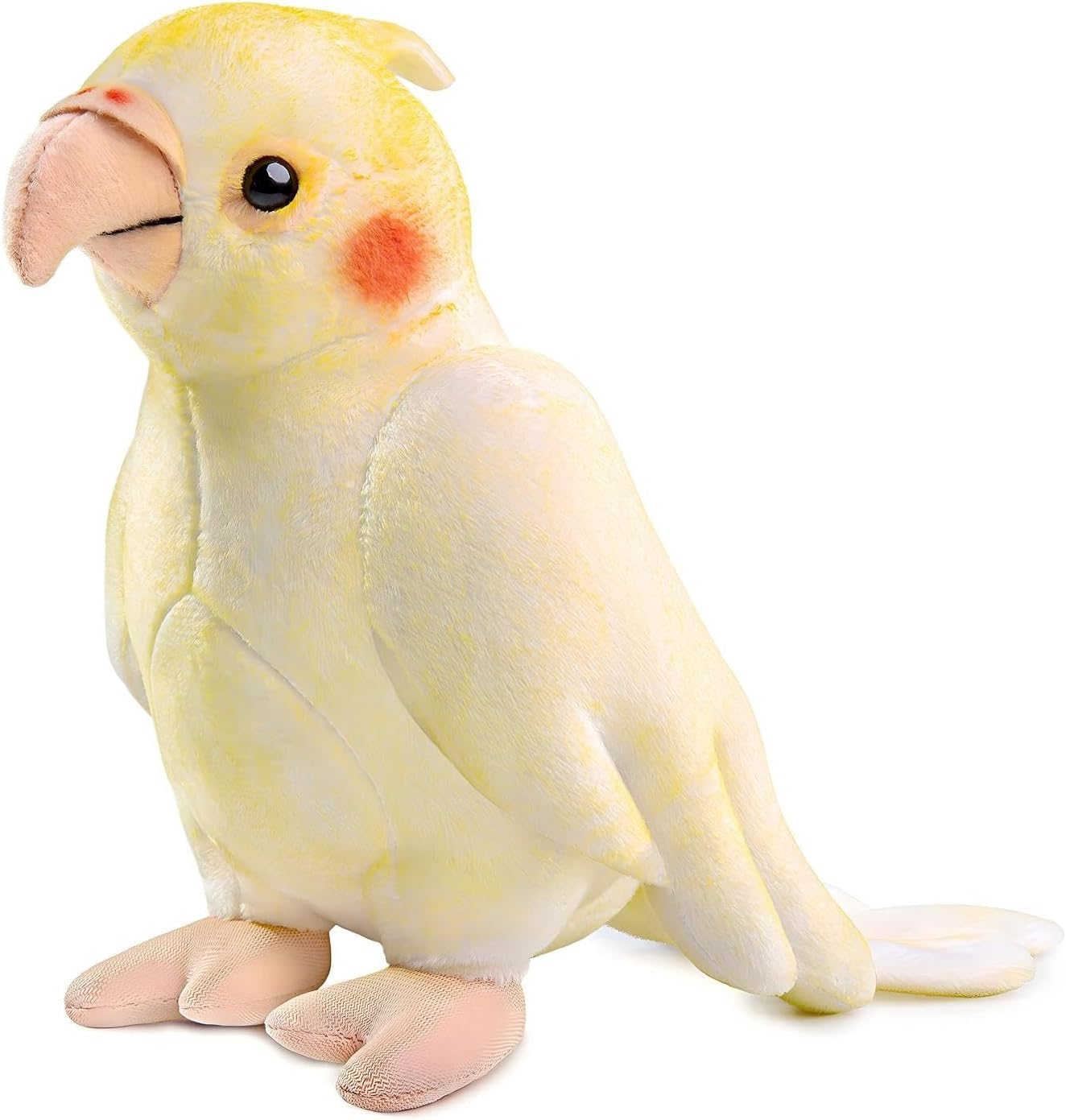 Cockatiel Plush Toy, Yellow 7 Inch Super Soft Realistic Realistic Parrot Plush Stuffed Animal Cute Kids Birthday Ornament Collection Use for All Ages and Occasions image number 2