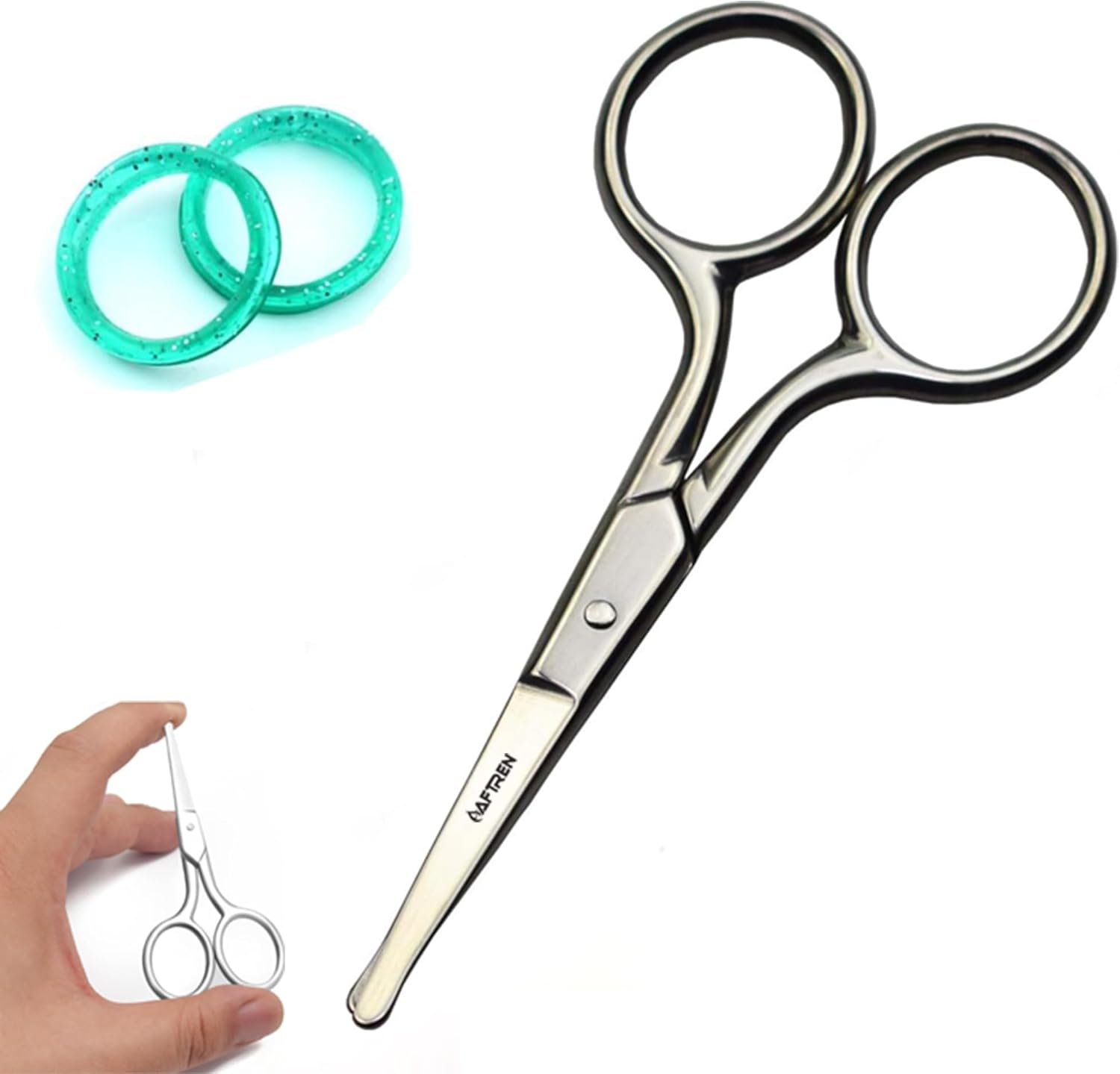 Professional Cuticle Nipper Sharp Stainless Steel Cuticle Scissors Non-Slip Handle Precisely Removing Excess Cuticles and Dead Skin (Rainbow, 4 Inch)