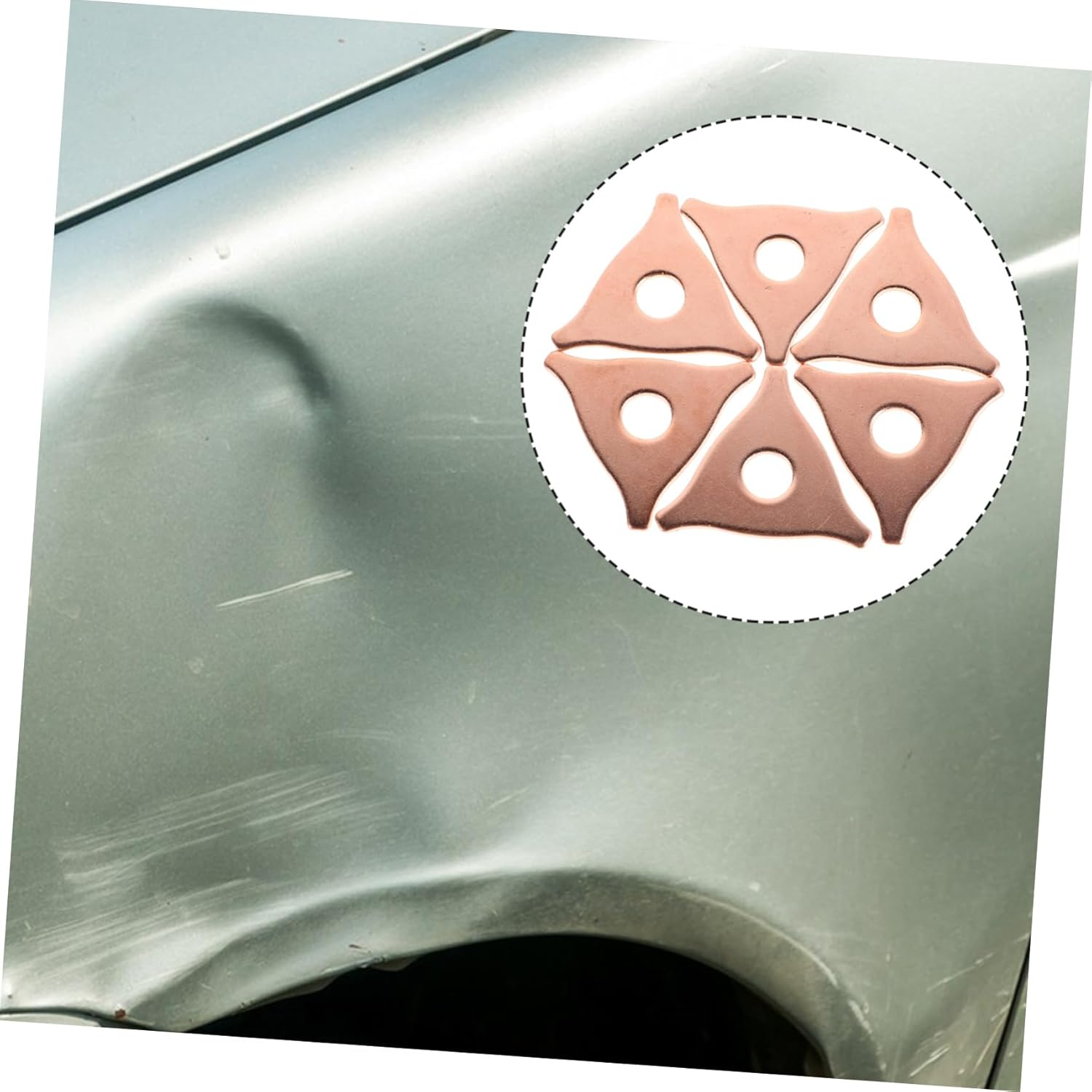 Angoily 100Pcs Heavy-Duty Metal Dent Pulling Rings Repair Tool Kit for Auto Body Restoration Welder Machine Panel Removal Equipment Set image number 6