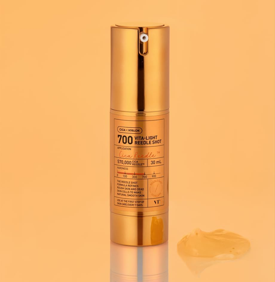 VT COSMETICS Vita-Light Reedle Shot 700 Essence | Skin Tone Up, Daily Face Serum, Centella Asiatica, Hyaluronic Acid, Green Propolis Extract for All Skin Type, 30Ml image number 3