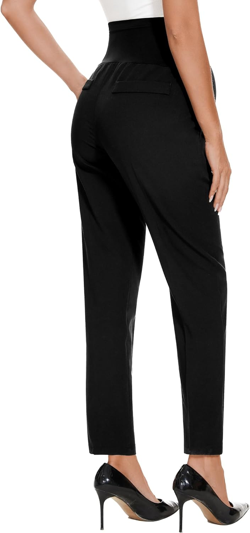 PACBREEZE Women'S Maternity Pants for Work Capris Casual Comfort and Style Ankle Pants image number 1