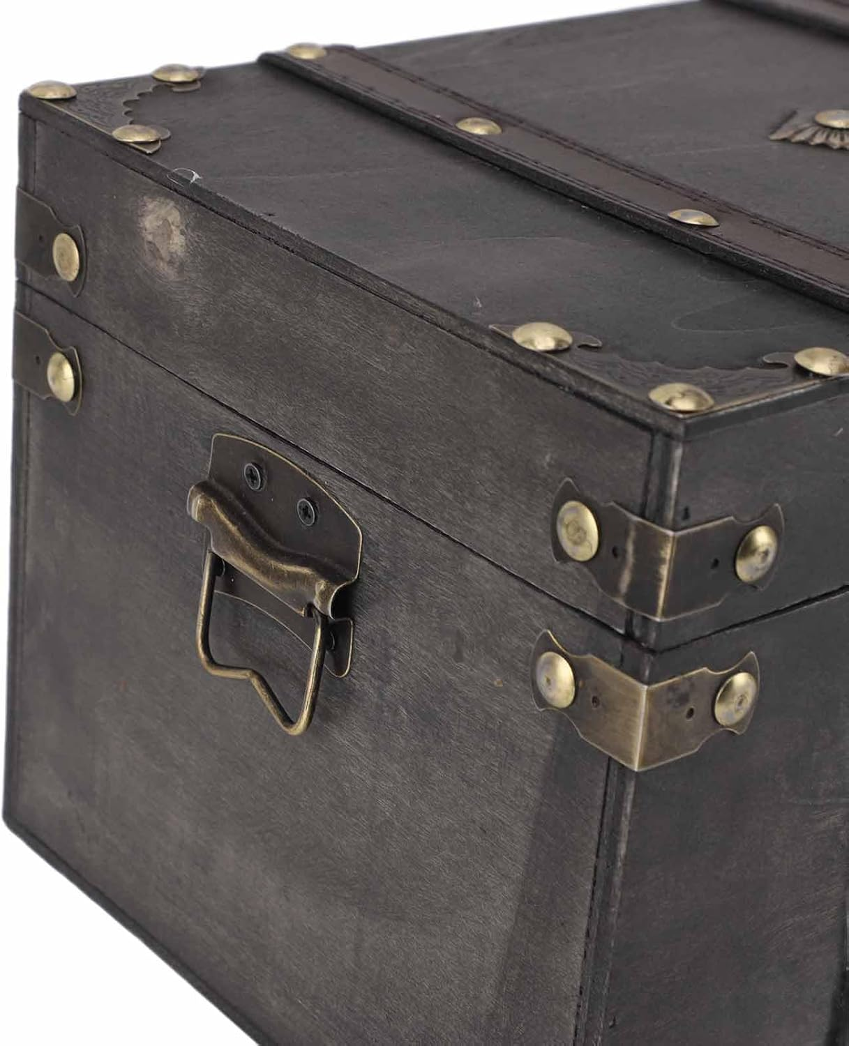 Vintage Wooden Boxes with Lock - Pirate Treasure Chest with Iron Code Lock - Wooden Storage and Decorative Box Treasure Jewelry Chest - Small Wood Box with Lid (Red Coded Lock) image number 5