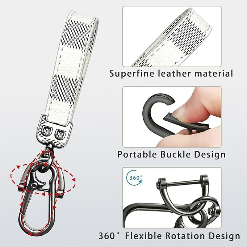 Car Keychain Handmade Knit Universal Car Key Chain with 360 Degree Rotatable Snap Swivel image number 3