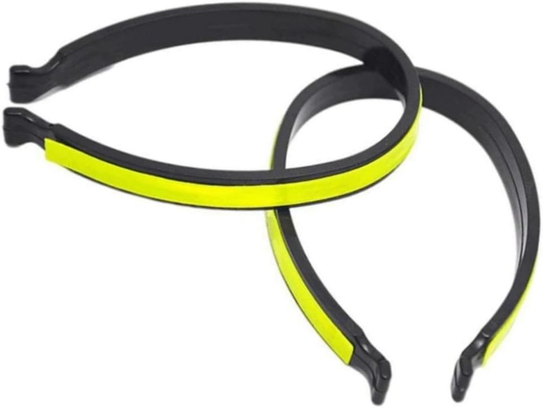 FUNNTY 2 Pcs High Visibility Reflective Bike Trouser Pant Clips with Powerful Reflective Bands Lightweight Safety Strips Fluorescent Color Cycling Clamps Night for Outdoor Cycling Jogging Walking image number 5