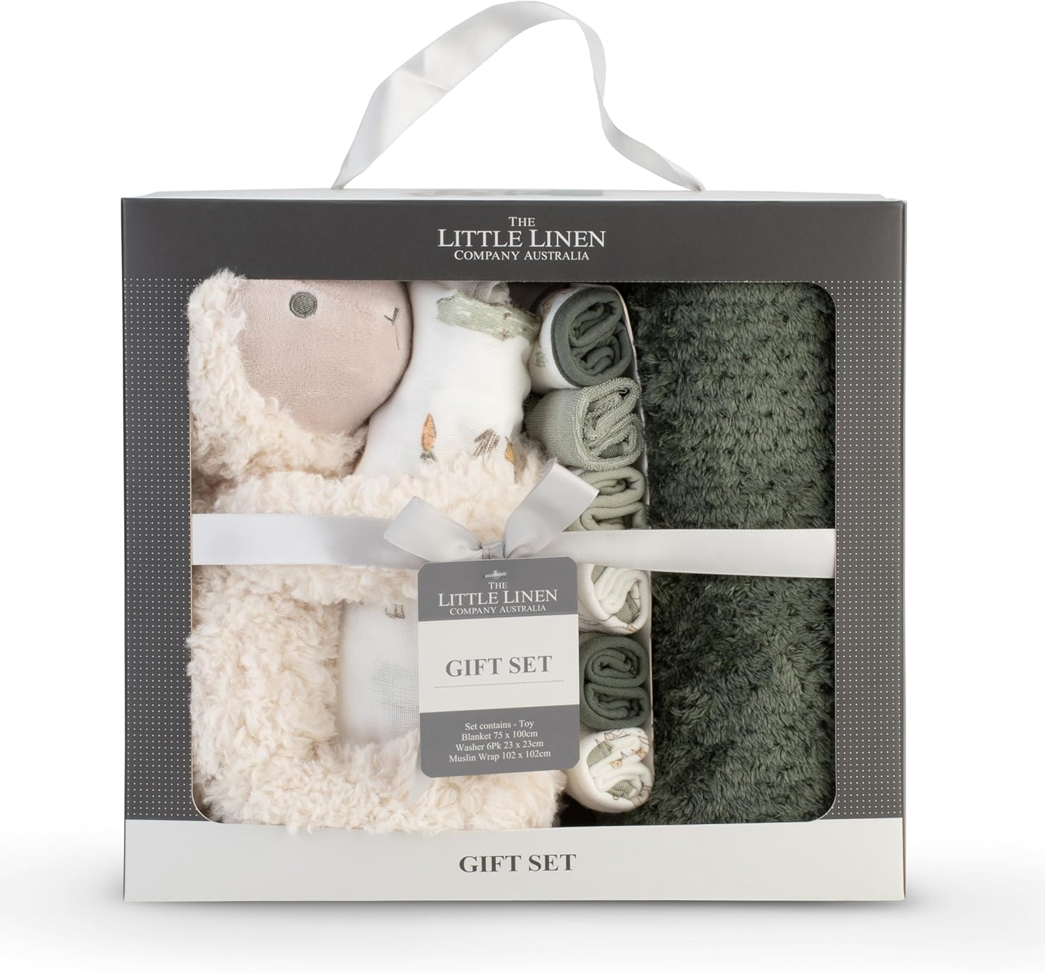 The Little Linen Company Boxed Baby Gift Set - Farmyard Lamb