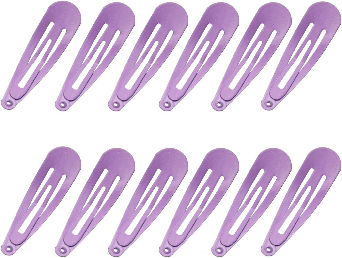 50 Pack of Snap Hair Clips Hair Barrettes for Kids, Girls and Women, 50 Mm (Light Purple) image number 1