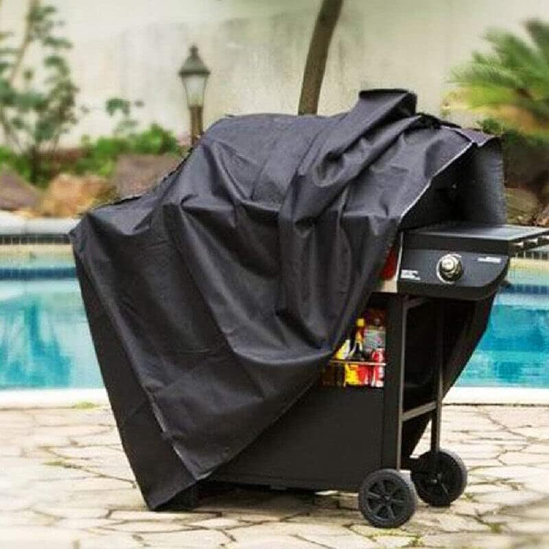 AIMALL Waterproof BBQ Grill Cover Heavy Duty Rain Gas Barbeque Smoker Grill Protector with Locking Rope for Outdoor S/L/XL, Black image number 5