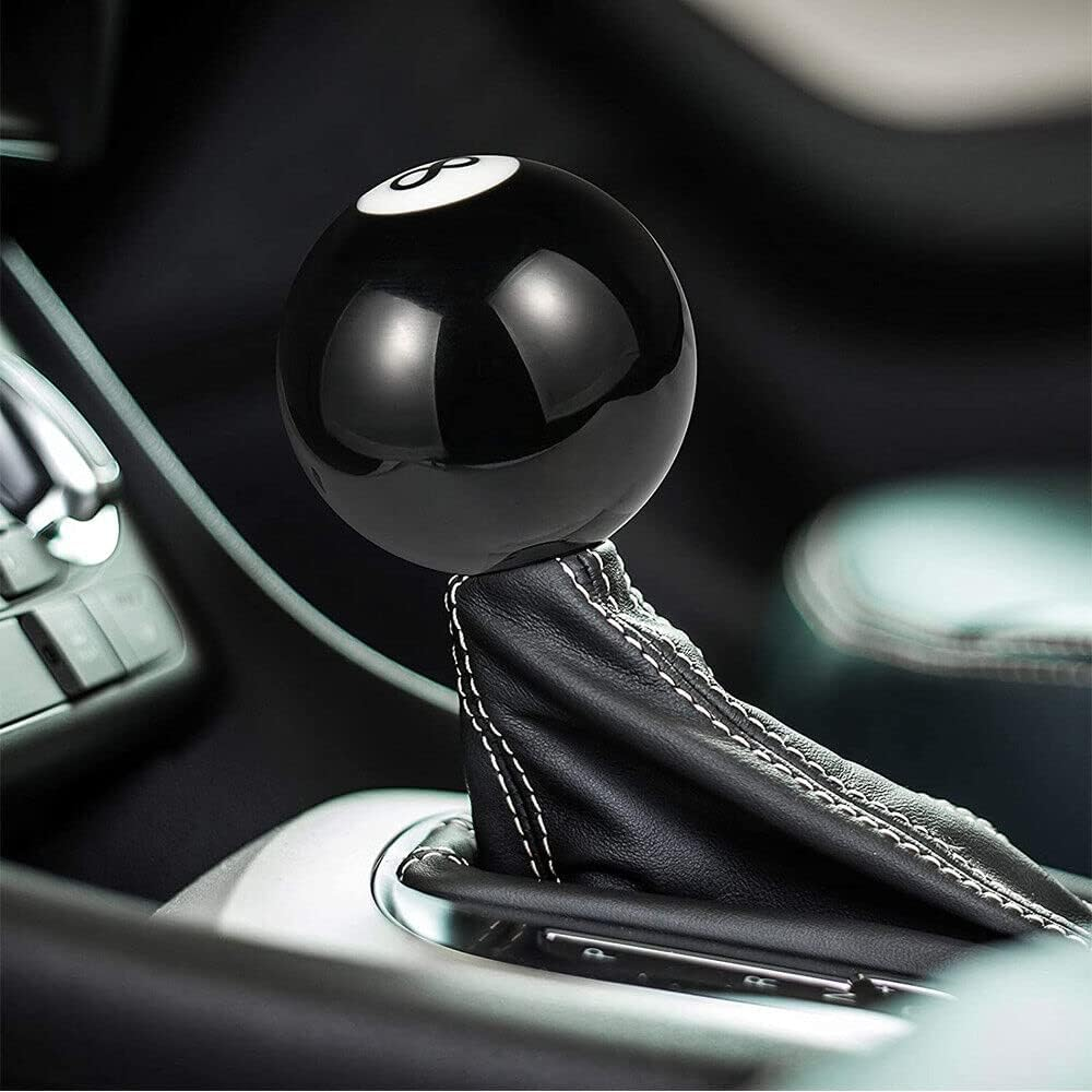 AIMALL Black 8-Ball Car Gear Shift Knob Universal Manual Shifter Lever Cover with 3 Thread Adapters for Manual and Automatic Transmission image number 6