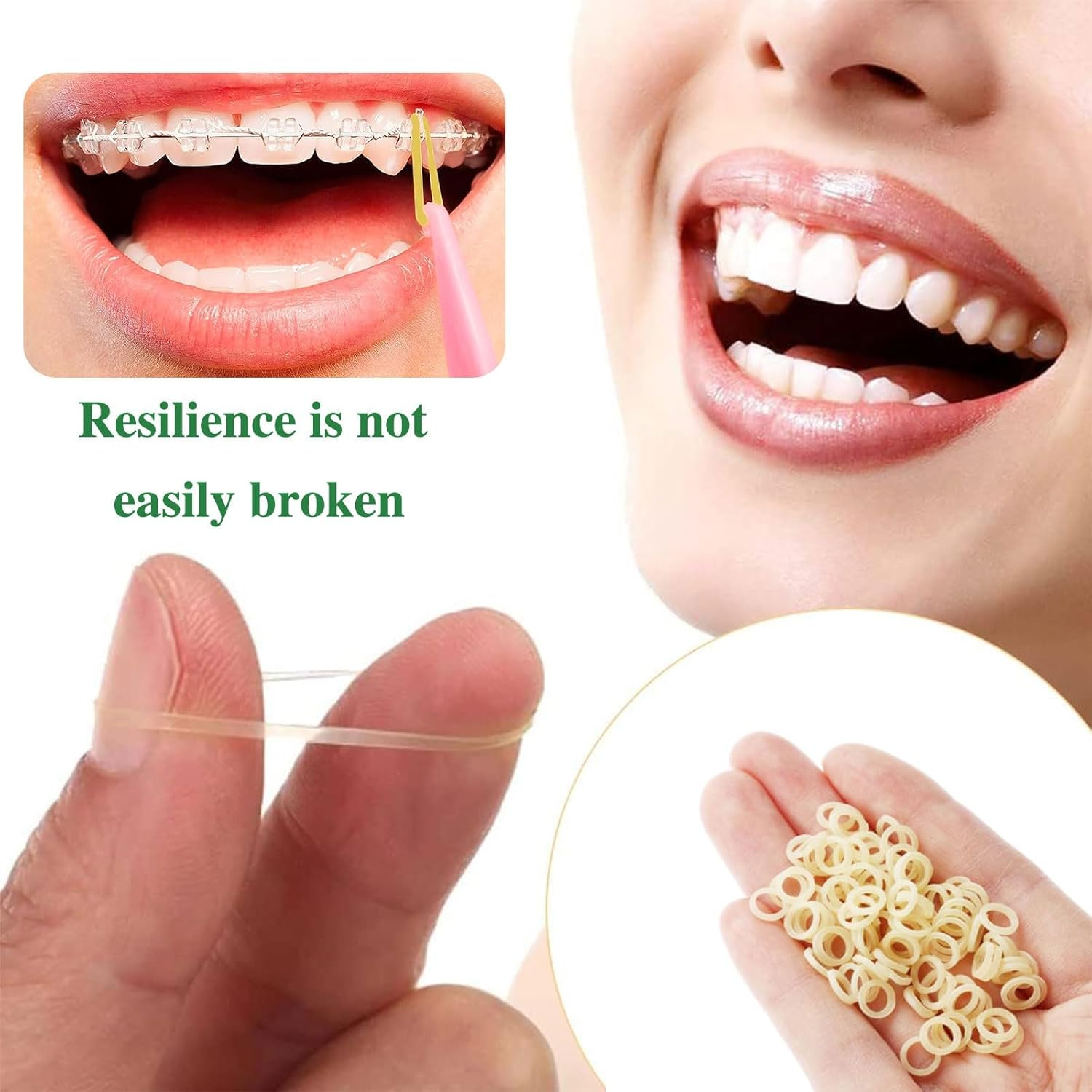 Orthodontic Elastic Rubber Bands, 200PCS 1/4" Orthodontic Rubber Band for Crooked Teeth, Tooth Gaps, Hairbands, Braids (Fox, 3.5 Oz) image number 5