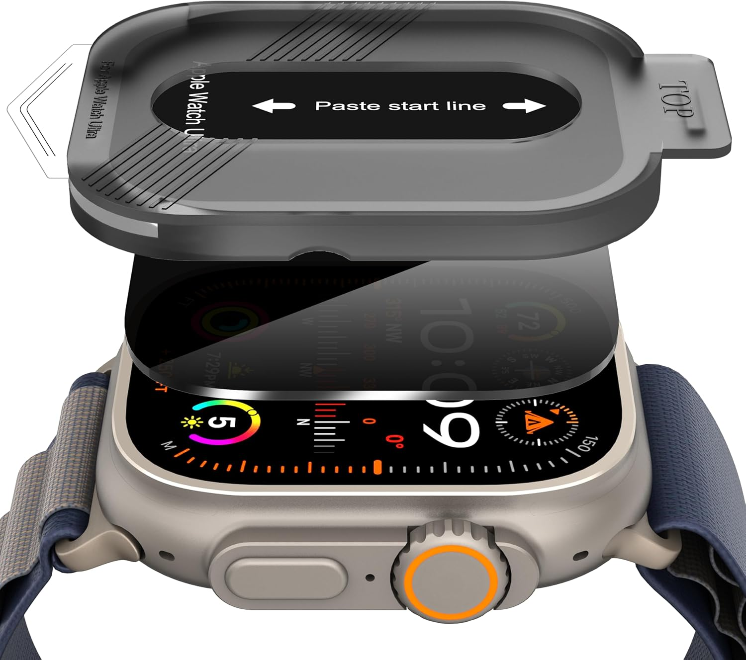 Suoman 2-Pack for Apple Watch Ultra 3/2/1 49Mm Screen Protector, [No Bubbles] 9H Hardness Anti-Scratch Tempered Glass Film