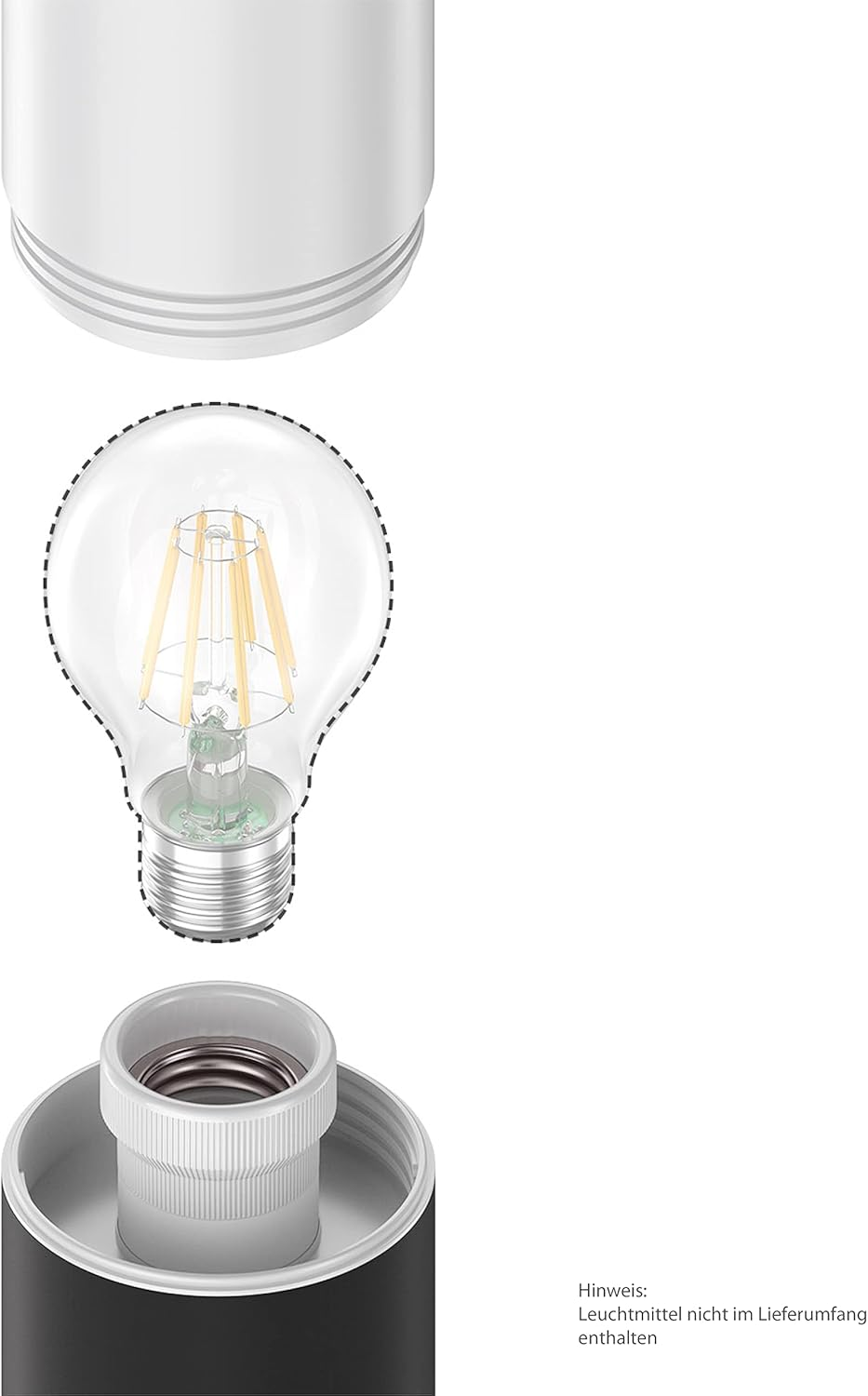 Ledscom.De Poru Wall Light for Outdoor Use, IP44, Motion Sensor, Stainless Steel, Matte Black, Round, 1X E27 Max. 15 W image number 2