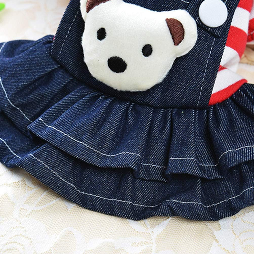 Totority Pet Bear Suspender Skirt Dog Apparel Small Puppy Dress Stylish Dog Clothes for Everyday Wear image number 4