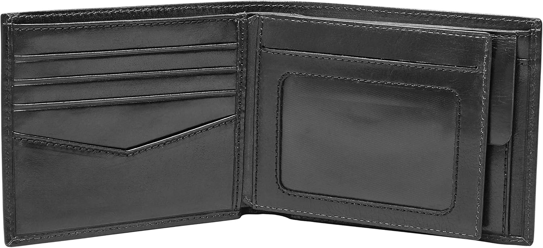 Fossil Men'S Ryan Leather RFID Blocking Large Coin Pocket Bifold Wallet image number 5