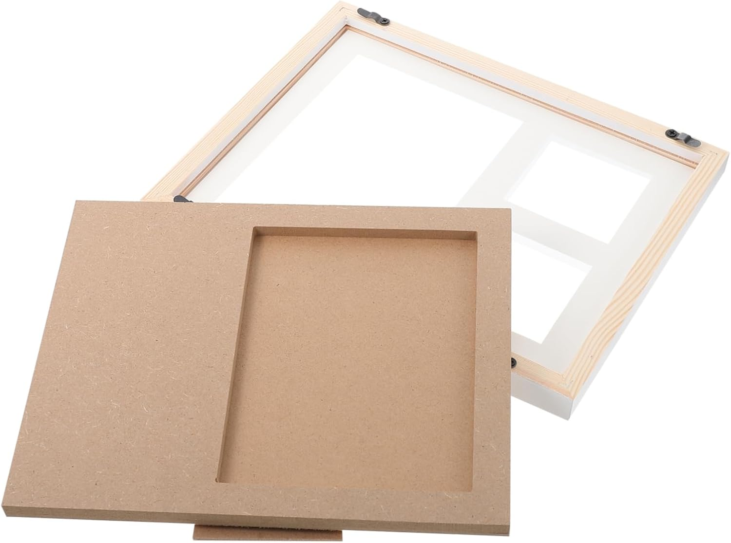 Yardwe 2 Sets Newborn Keepsake Kit with Hand and Footprint Frame for Photos Nursery Wall Decor and Standing Display Shower Gift to Capture Life and Precious Growth Moments image number 1