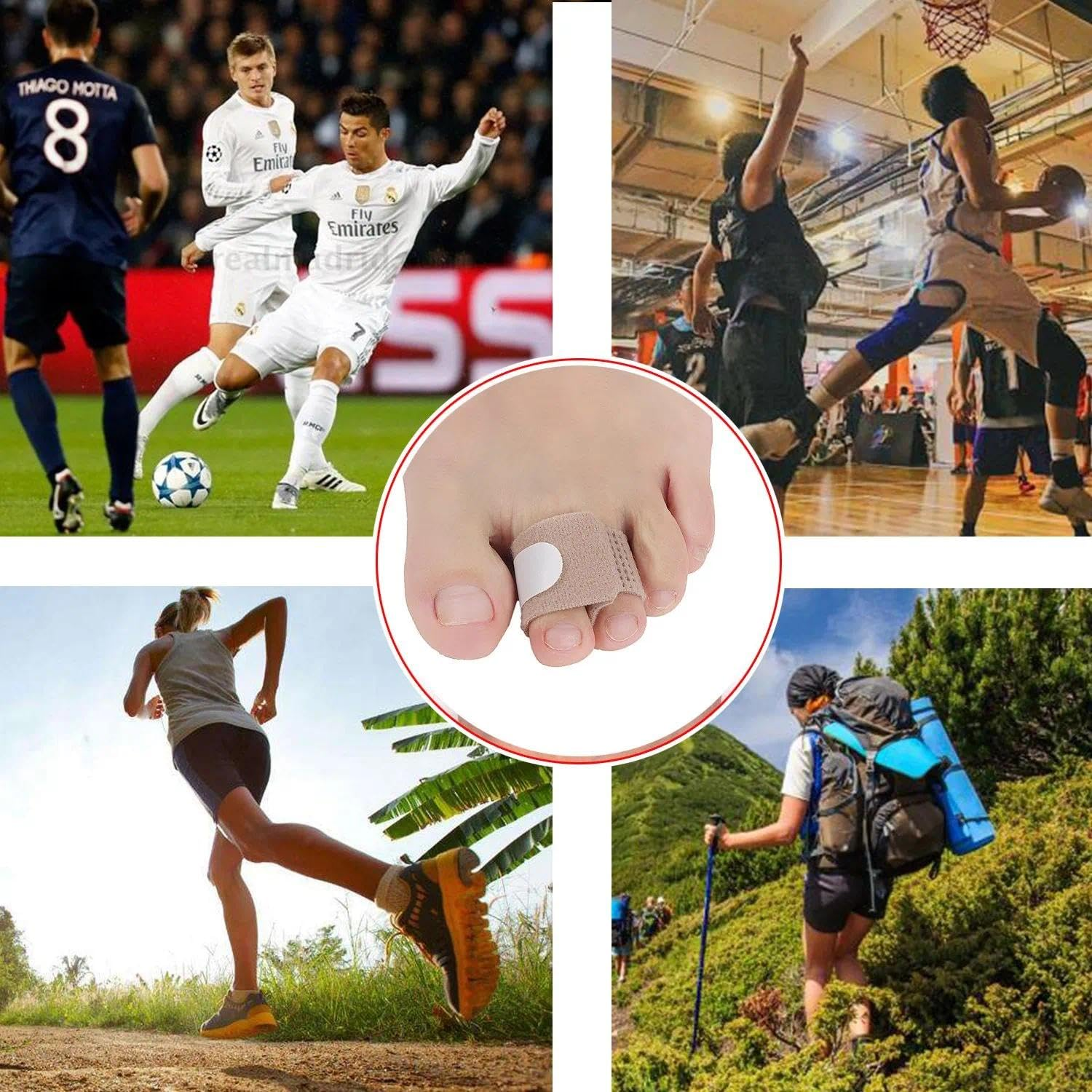 Toe Separators and Protectors for Broken Toes, Adjustable Splint for Toe Alignment and Support, 14-Pack M Size - Damaill image number 5