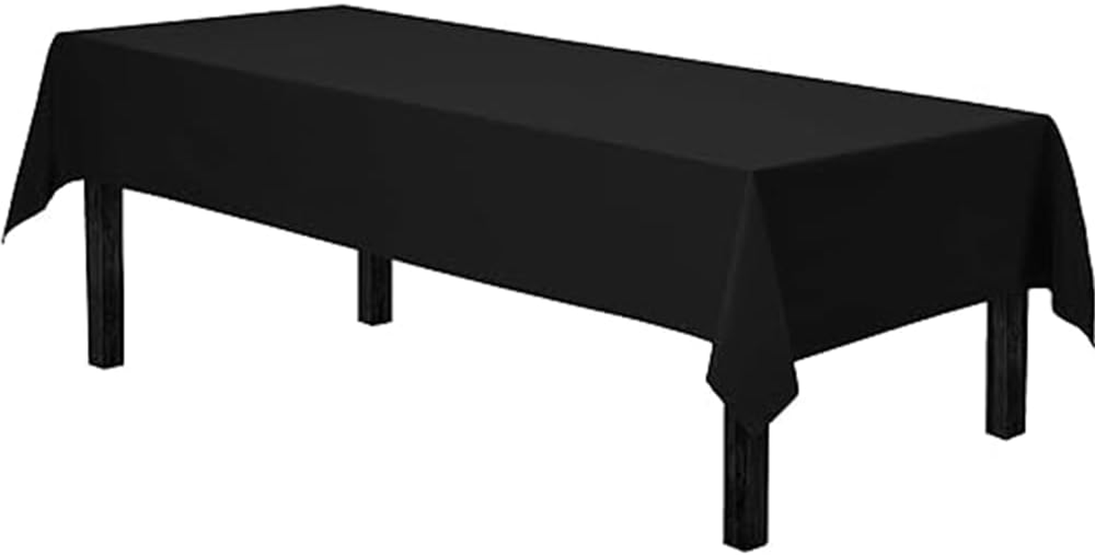 Anaado Ramadan Large Table Cloth for 14 Foot Table, Heavyweight, Long Table Cover for Buffet Table, Parties, Wedding, White, 90" X 132"