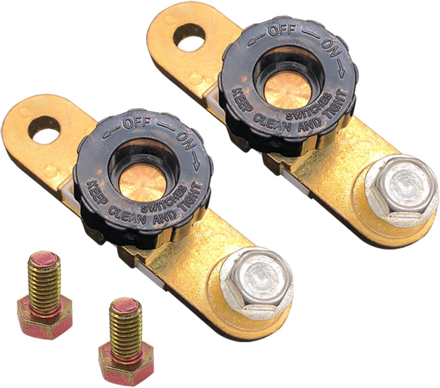 Side Post Battery Disconnect Switch, Ampper Battery Master Switch Isolator for Power Disconnect Cut off (With Long Bolt, 2 Pack) image number 6