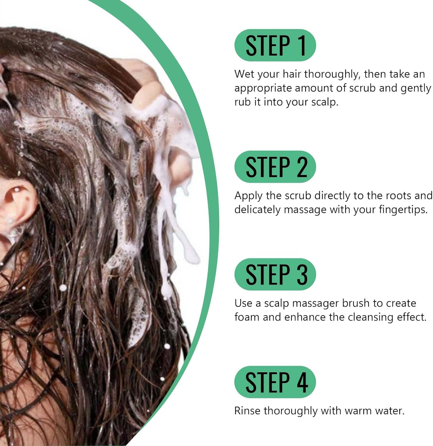 Depehelp Natural Scalp Scrub, Deep Cleansing & Nourishing Exfoliating, Gentle Formula, Moisturizing and Comfortable, Suitable for All Hair Types image number 1