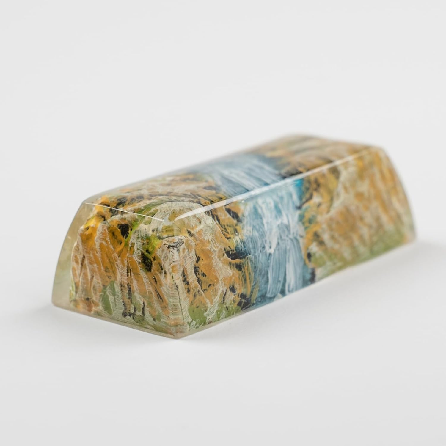 Artisan Autumn Mood Shine through Resin Keycaps - 2.25U Custom Translucent Keycaps for Mechanical Keyboard (Shift Enter SA)