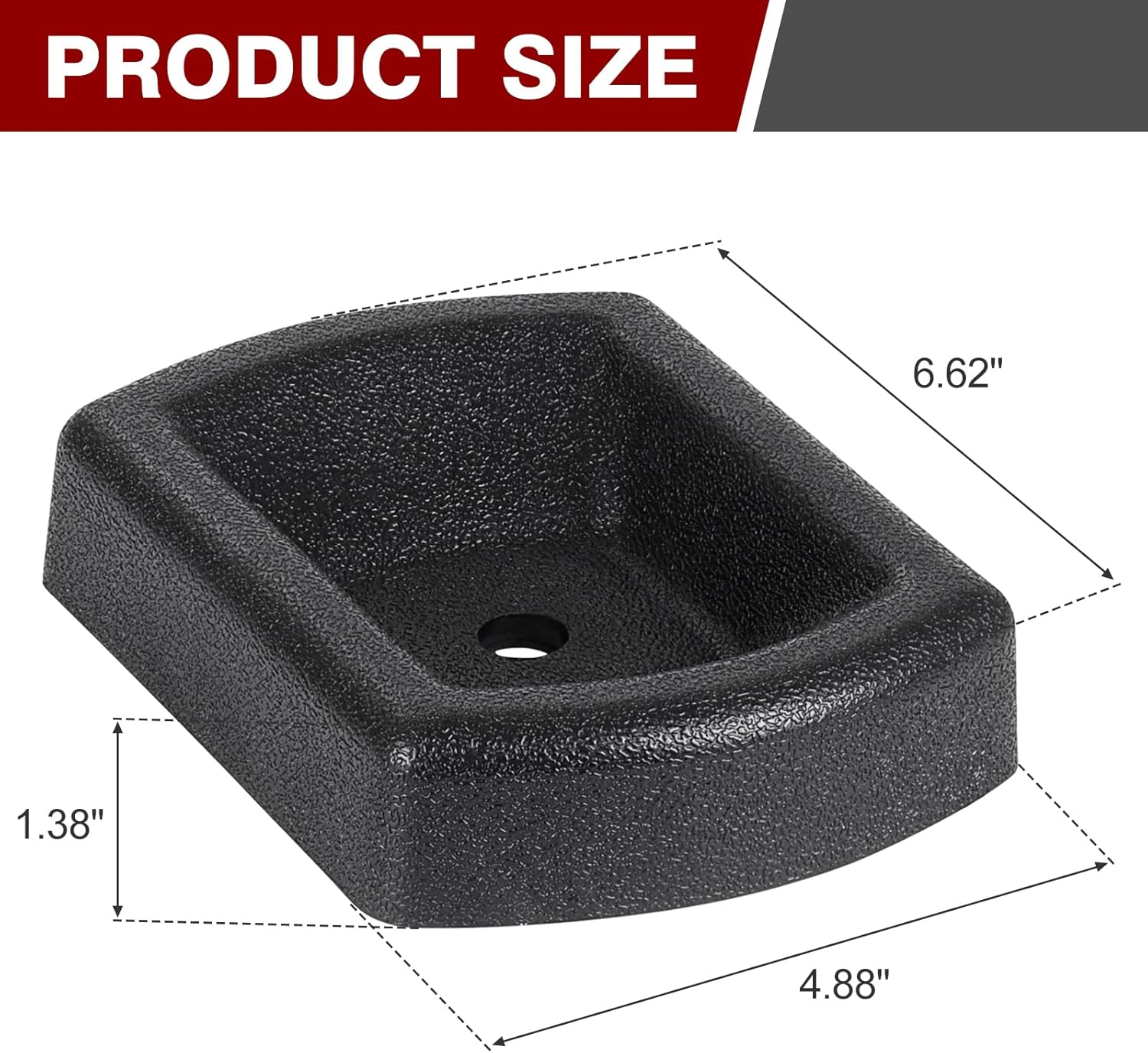 Komokeru Jack Wheel Chock, Heavy Duty Reinforced Rubber Jack Caster Wheel Dock for Caravans and Trailers, Wheel Chock Stabilizer Wheel Stopper for 6 Inch Jockey Wheels image number 3