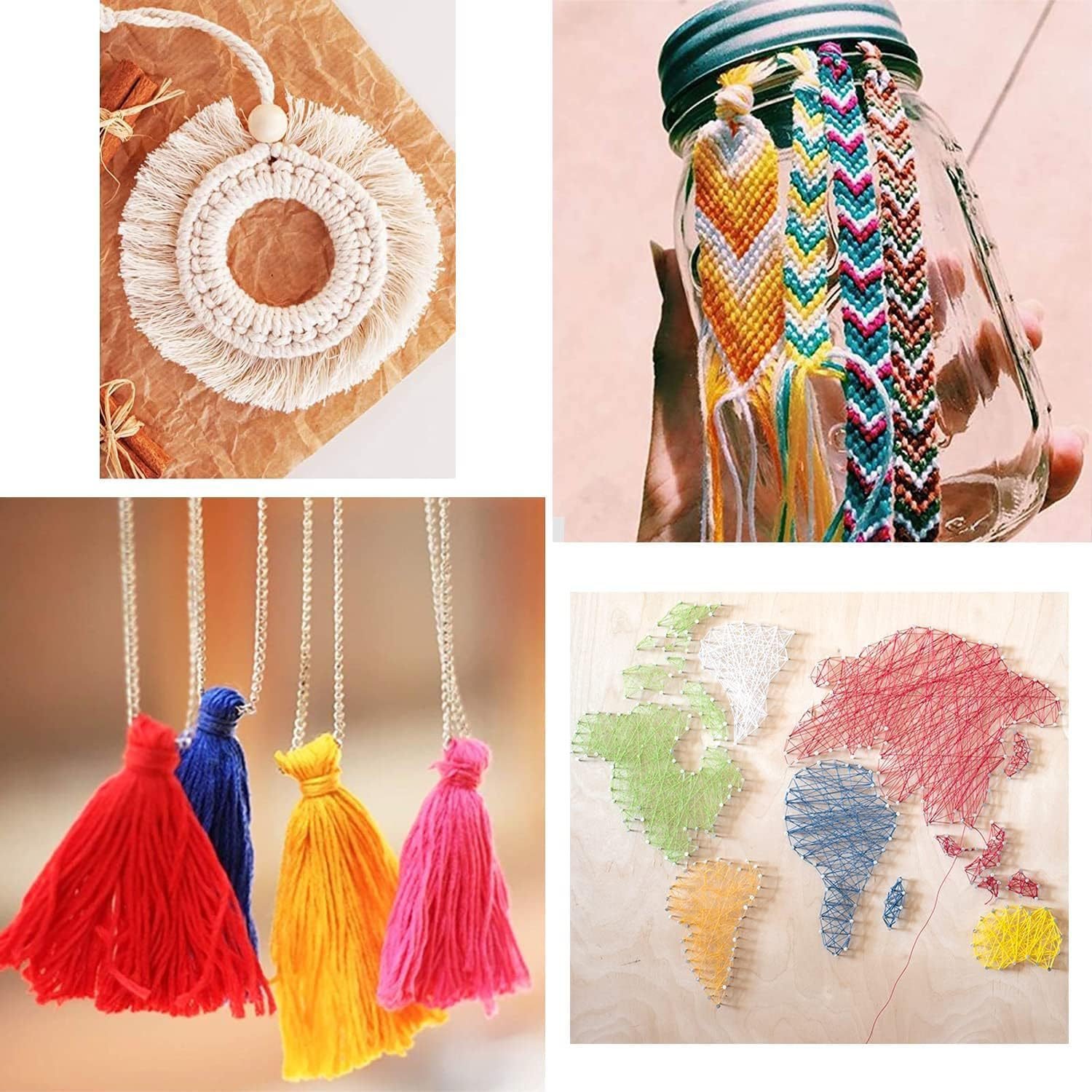 100 Skeins Multicolor Embroidery Floss Thread - 6 Strands 8.75Yd per Skein, Rainbow Color Cross Stitch & Friendship Bracelet Kit for DIY Crafts, Machine Washable image number 3