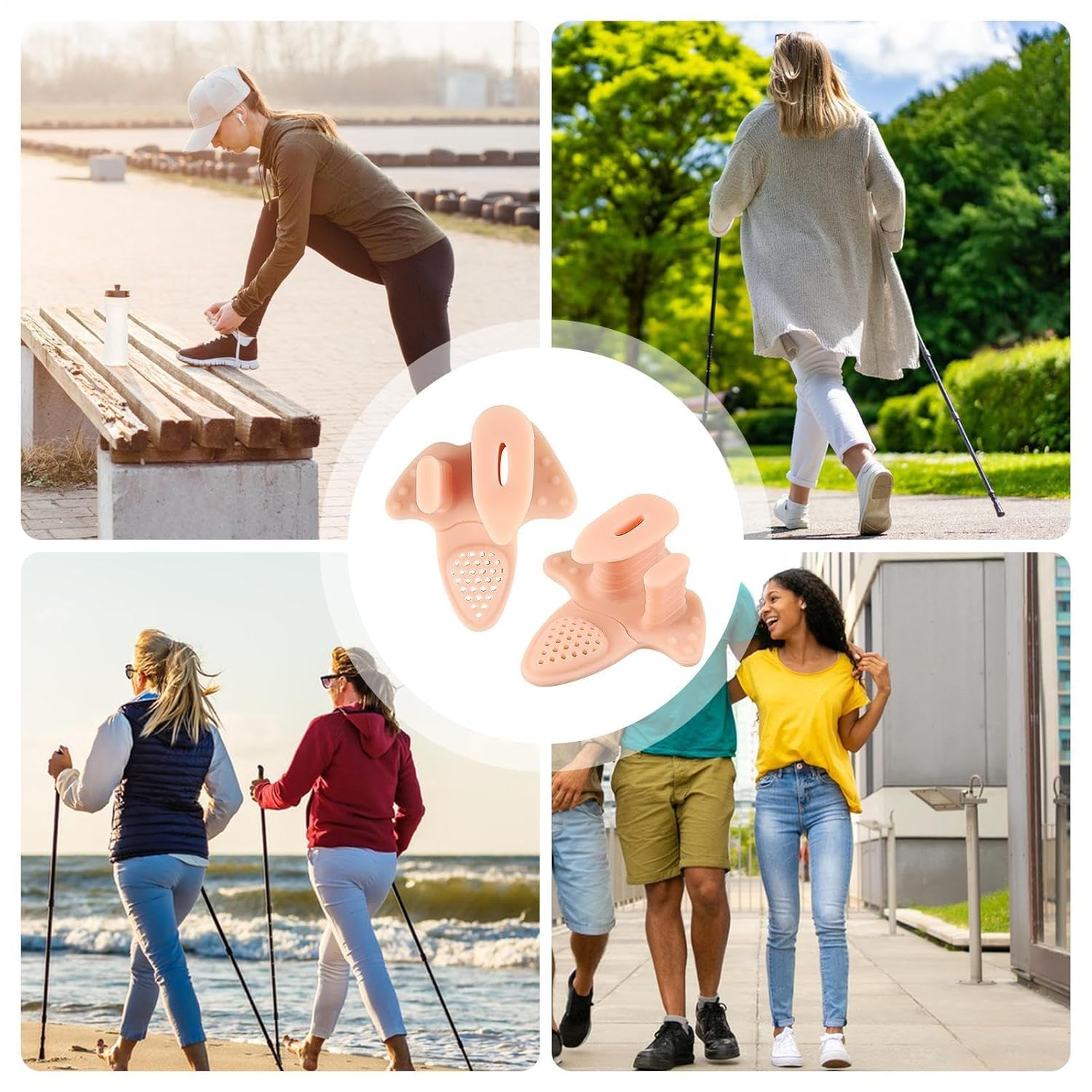 Correct Toes | Toe Alignment Corrector - Foot Health Care Supplies for Hammertoe Correction Flat Feet Walking Running Yoga Pedicure Athletes